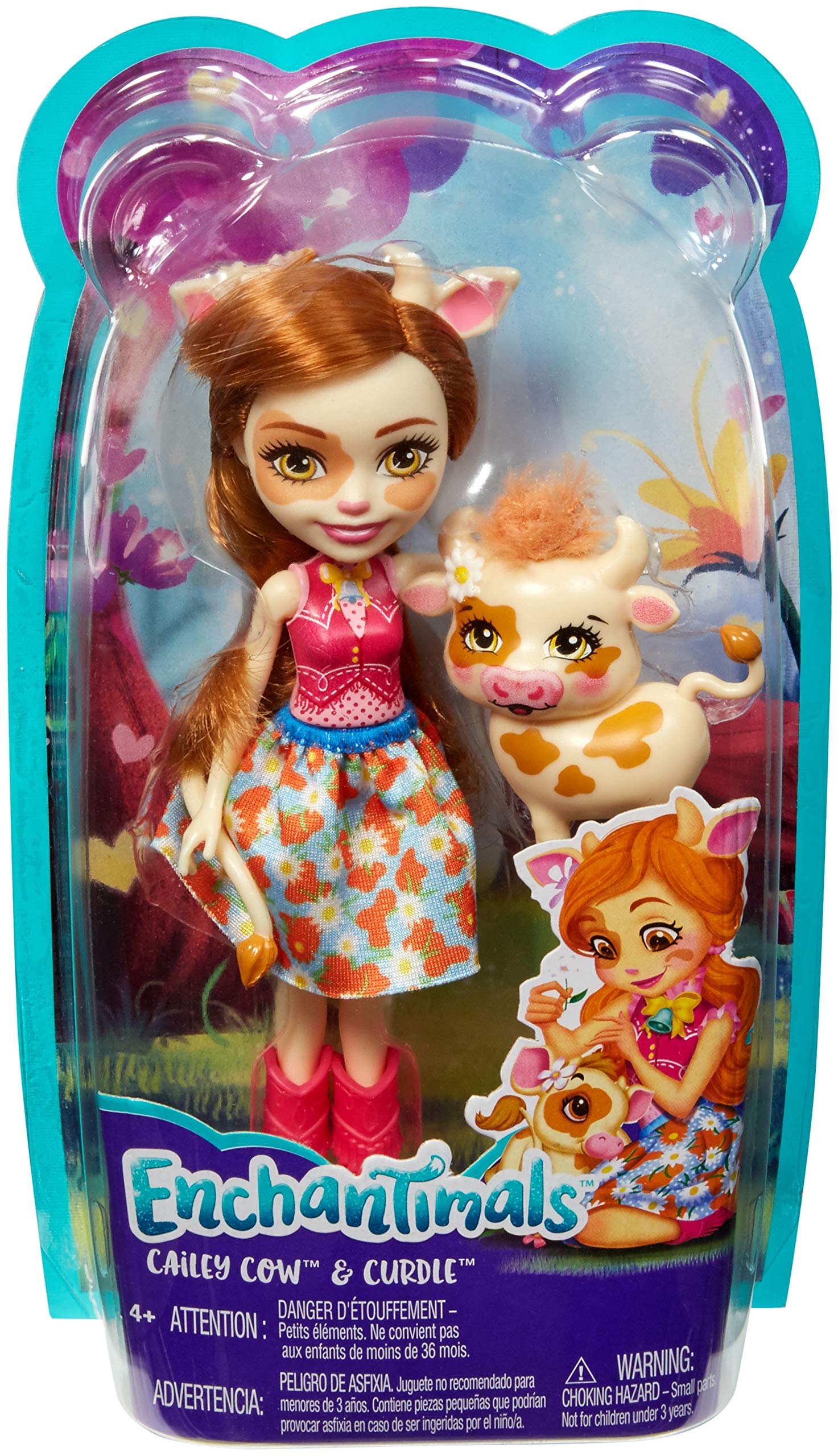 Enchantimals Doll Cailey Cow with friend 6 inch