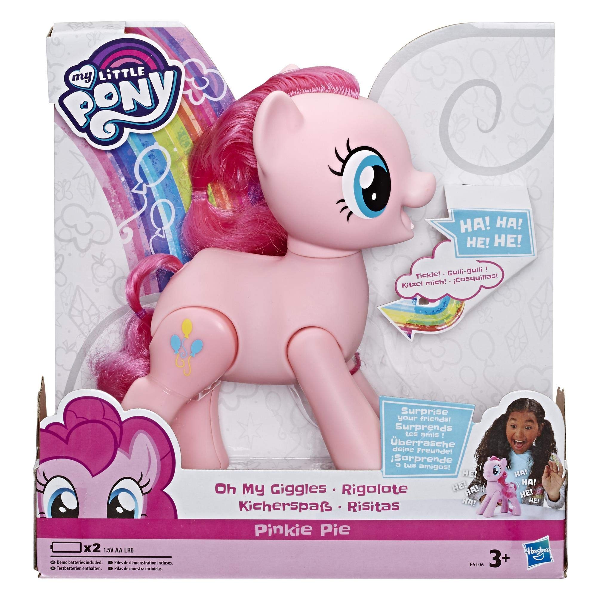 My Little Pony Giggles Pinkie Pie Interactive Toy with Sounds and Movement