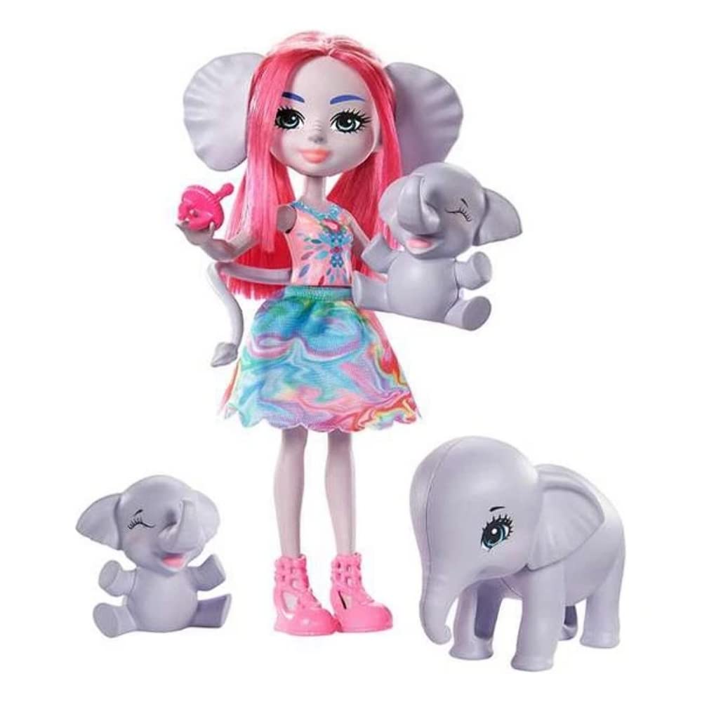 Enchantimals Sunny Savanna Emerald Elephant Doll with Elephant