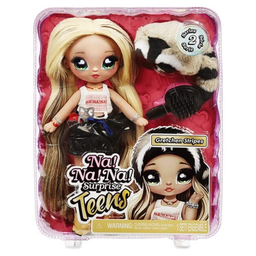 Na Na Na Surprise Teens Fashion Doll 28cm Soft Fabric Doll - Gretchen Stripes