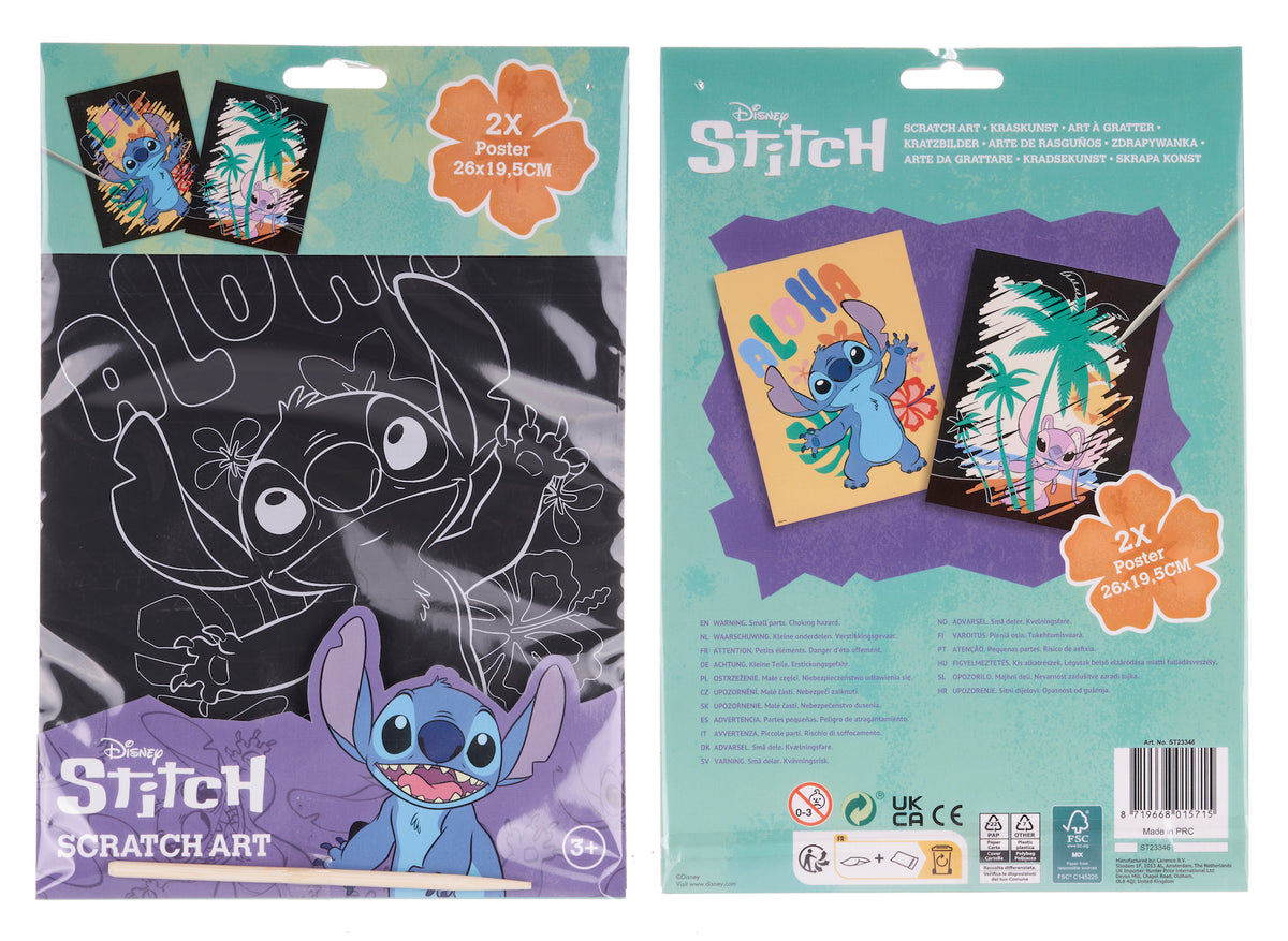 Disney Stitch Scratch Art Set (4pcs)