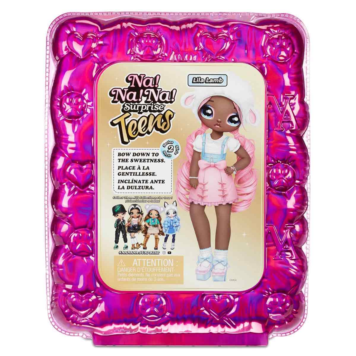 Na Na Na Surprise Teens Fashion Doll 28cm Soft Fabric Doll - Lila Lamb