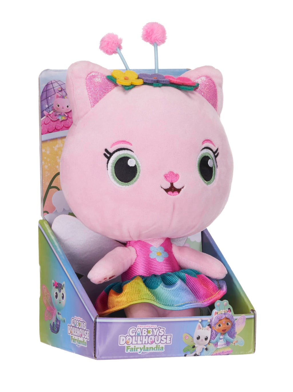 Gabby's Dollhouse 10" Fairylandia Rainbow Kitty Fairy Soft Toy