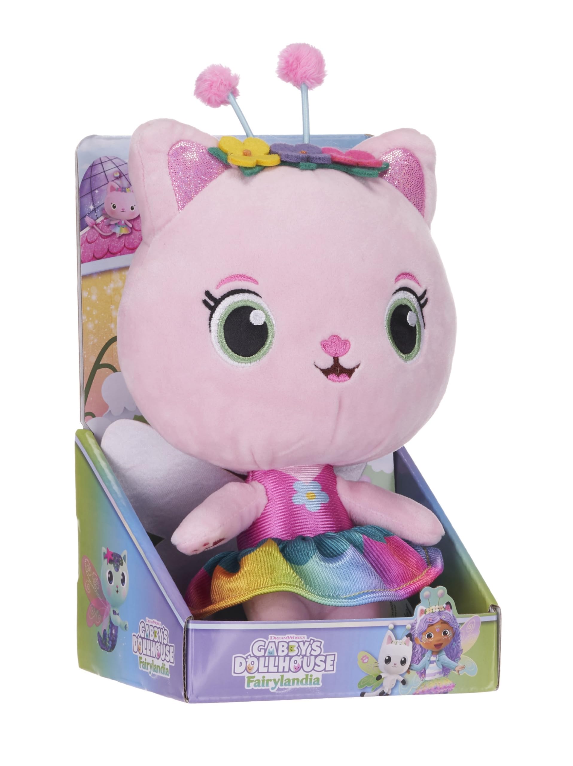 Gabby's Dollhouse 10" Fairylandia Rainbow Kitty Fairy Soft Toy