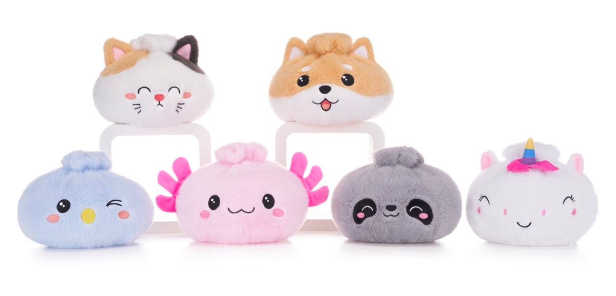 Kawaii Animal Plush Dumpling With Beanbag 6asst (6pcs)