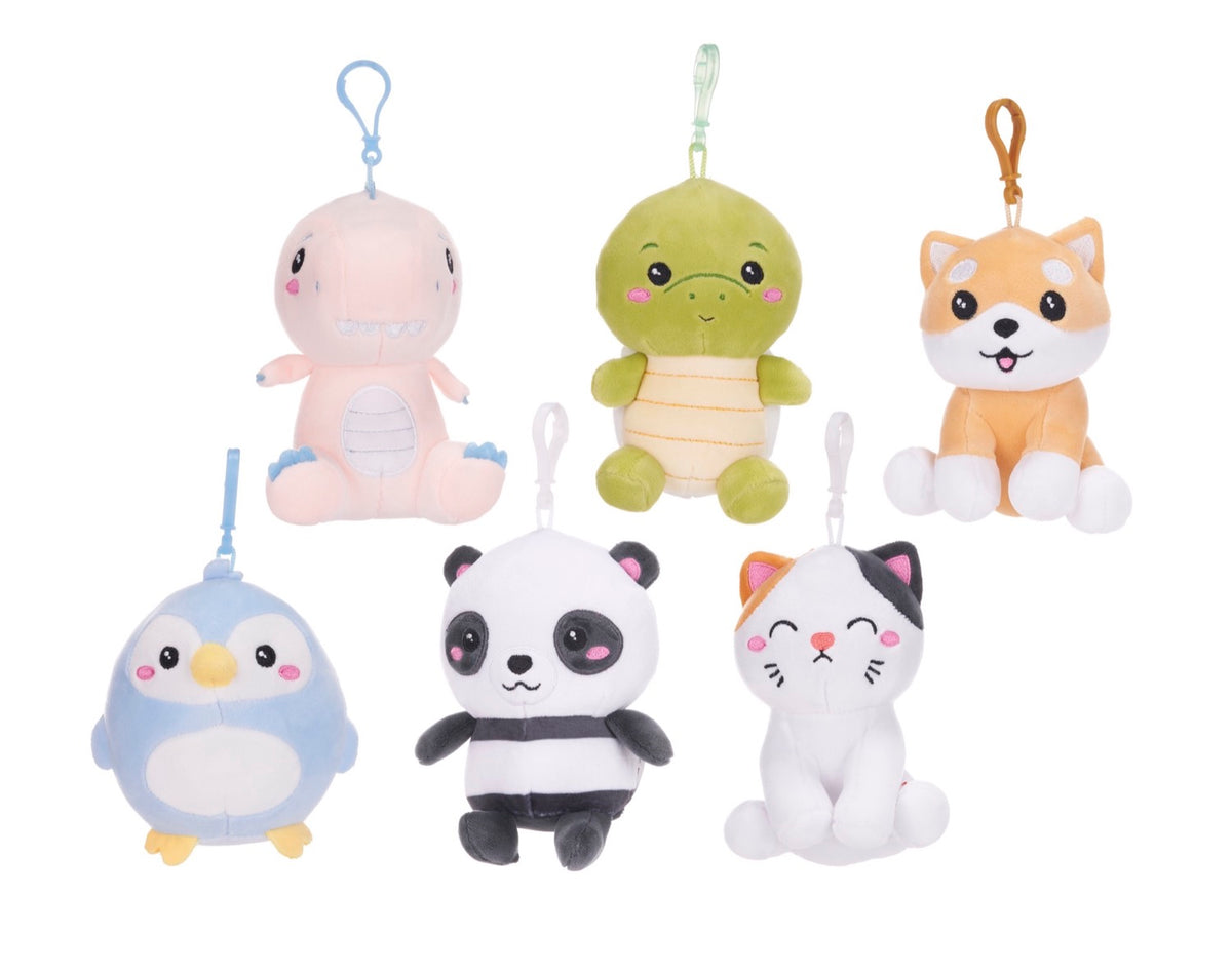 5" Kawaii Kuties Bag Clips 6asst (12pcs)