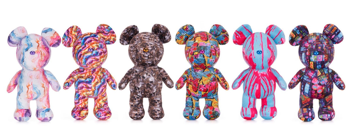 Street Bear Plush Soft Toy 29cm asst (5pcs)