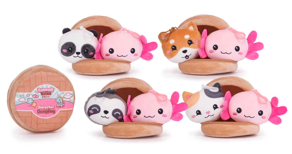 Kawaii Kuties Dumpling with 2 Bag Clips 5.6" (4pcs)