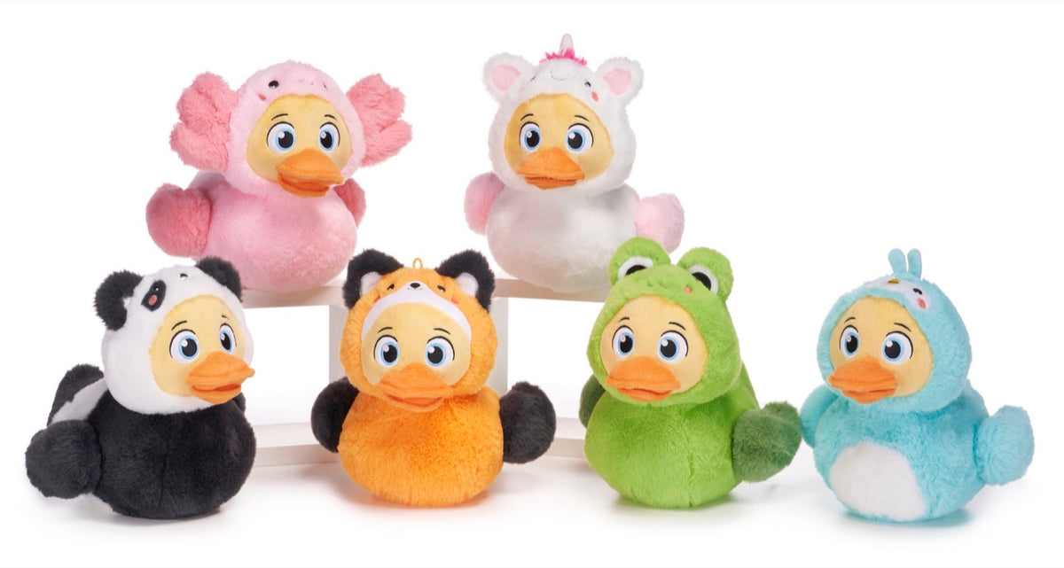 8.5"/22cm Quack Pack Ducks 6asst (6pcs)