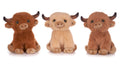 8" Highland Cow Plush 3asst (3pcs)