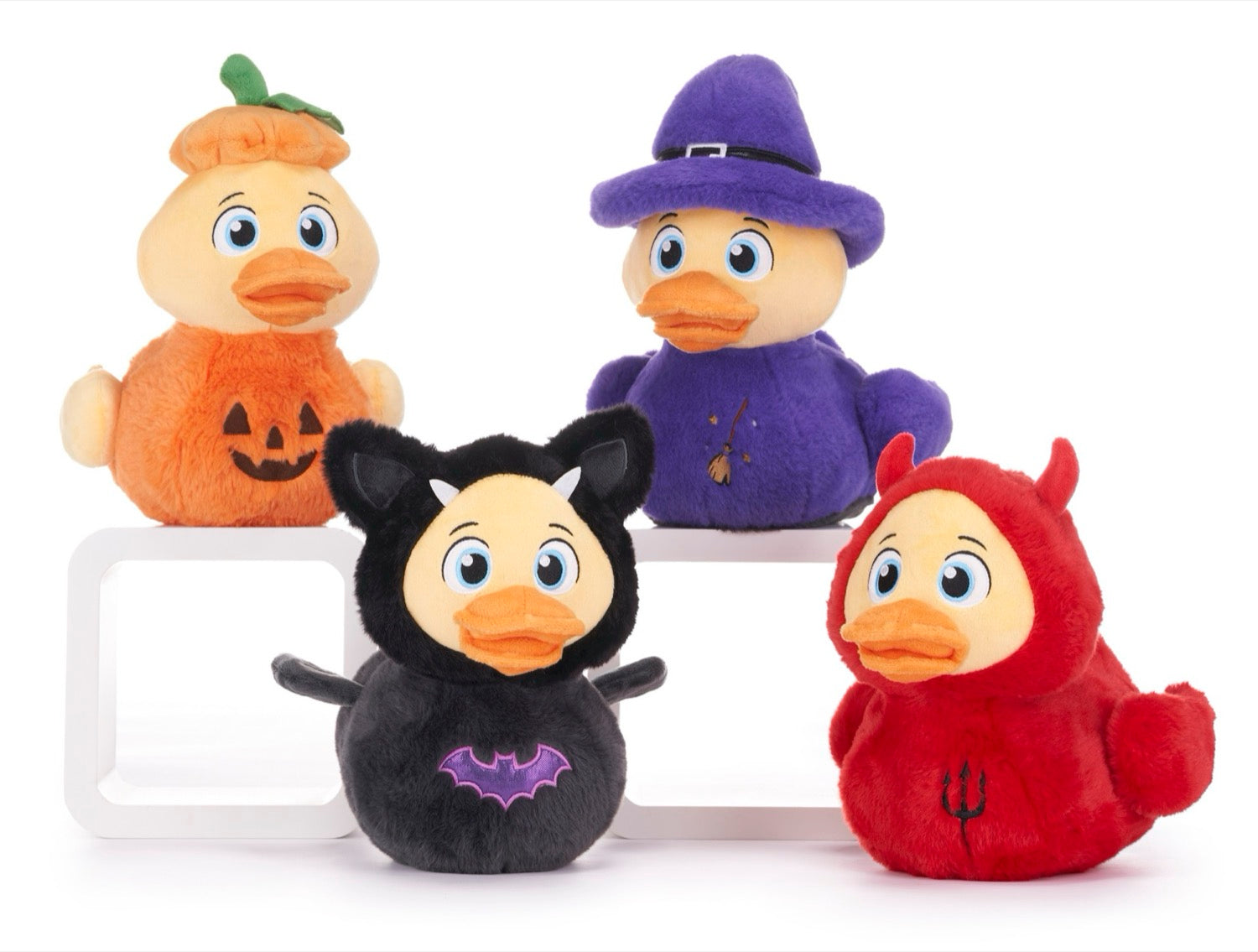 8"/20CM Halloween Quack Pack Duck Plush Toys (4pcs)