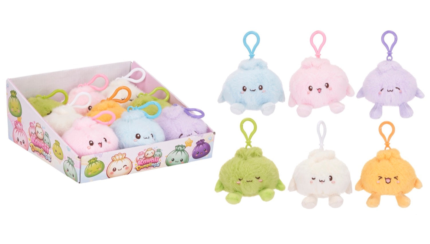Dumpling with Beanbag Bag Clips 5"