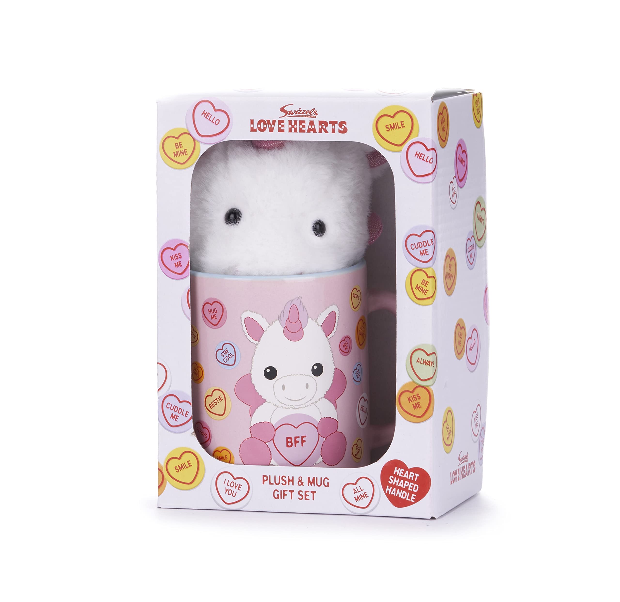 Swizzels Love Hearts Sparkles The Unicorn 'BFF' 11OZ Mug & Plush Gift Set