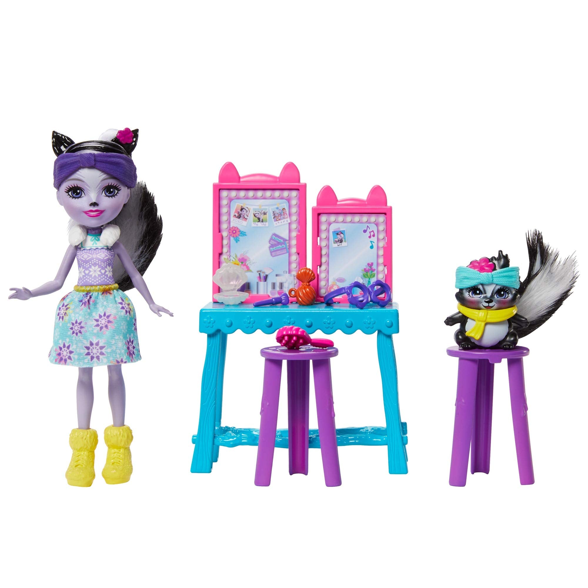 Enchantimals Stinkin' Cute Vanity With Sage Skunk