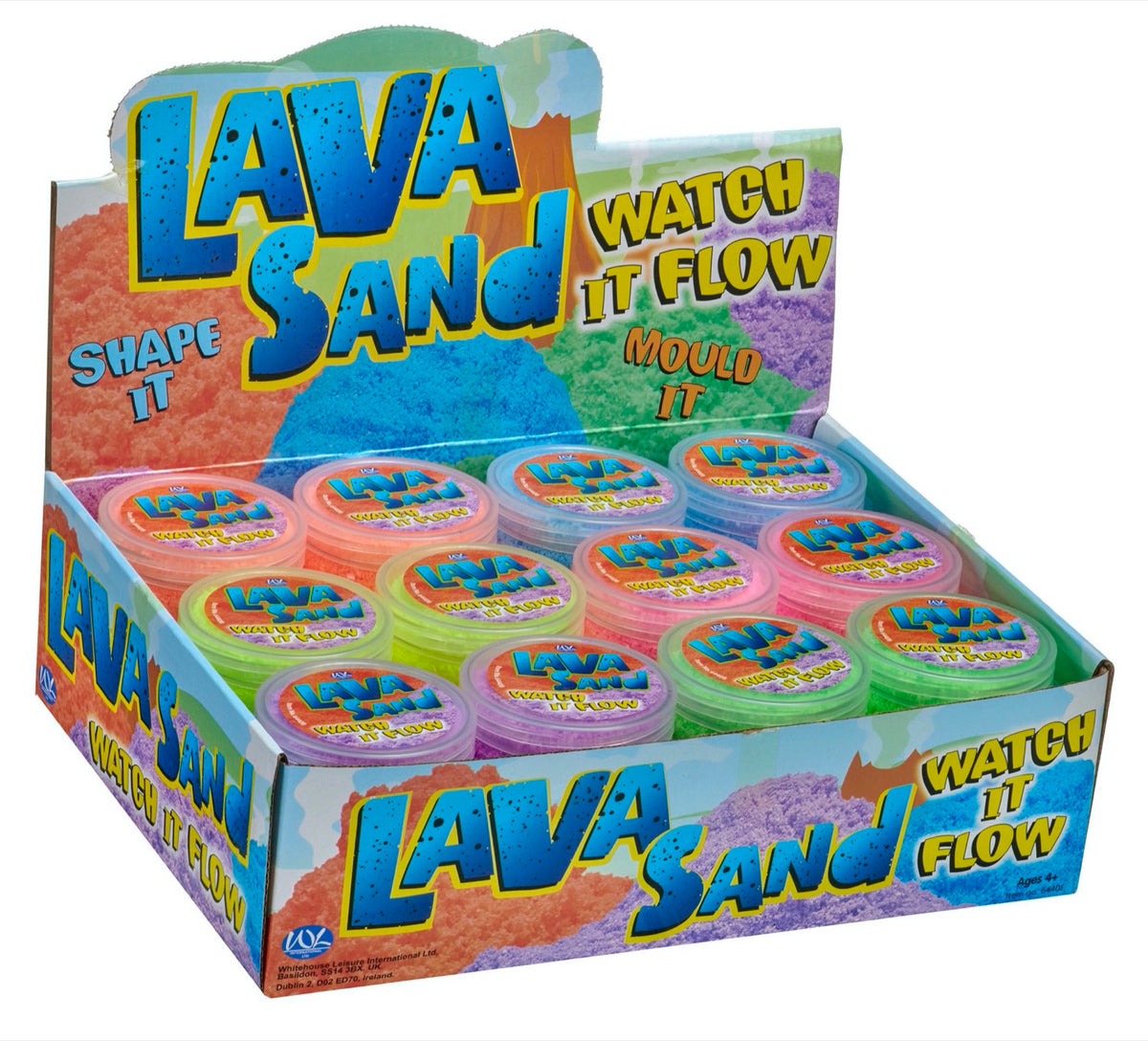 Neon Lava Sand Pots 6asst (24pcs)