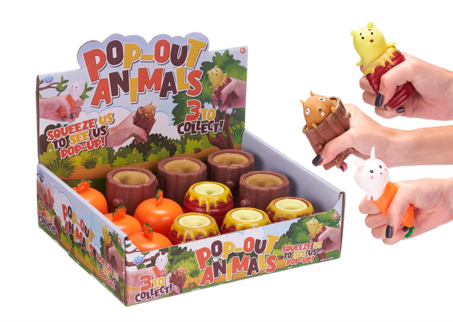 Pop-Out Animal 3asst (12pcs)