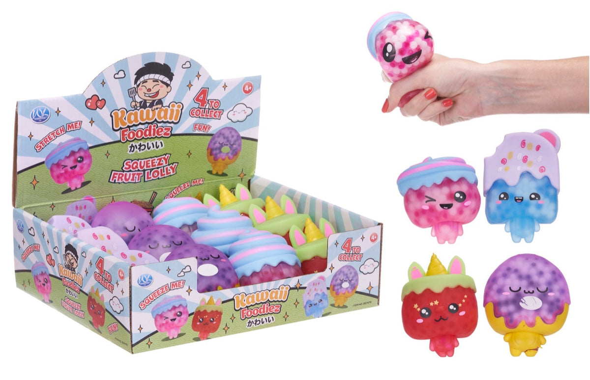 Kawaii Foodiez 6cm Fruit Lolly Squeezy (12pcs)