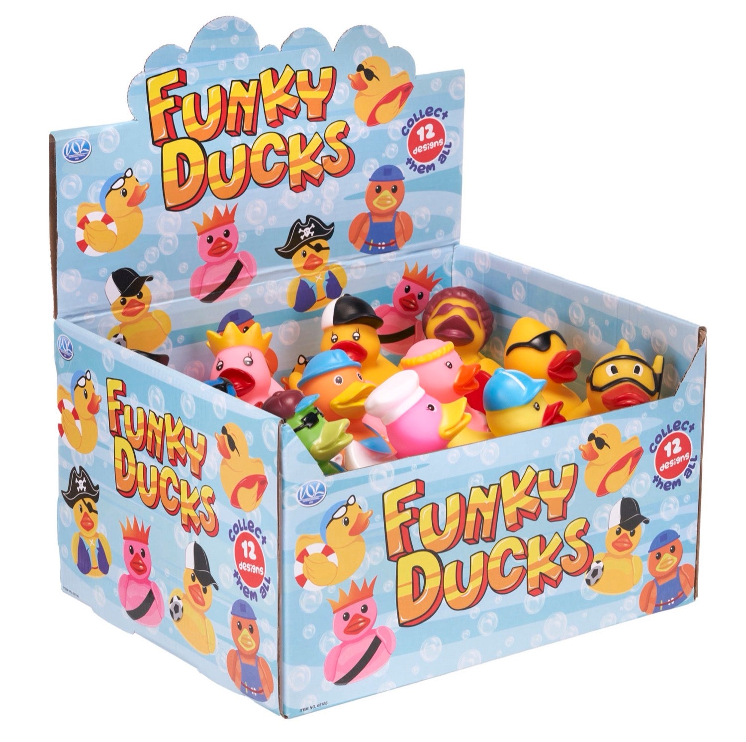 10cm Funky Ducks 12asst (24pcs)