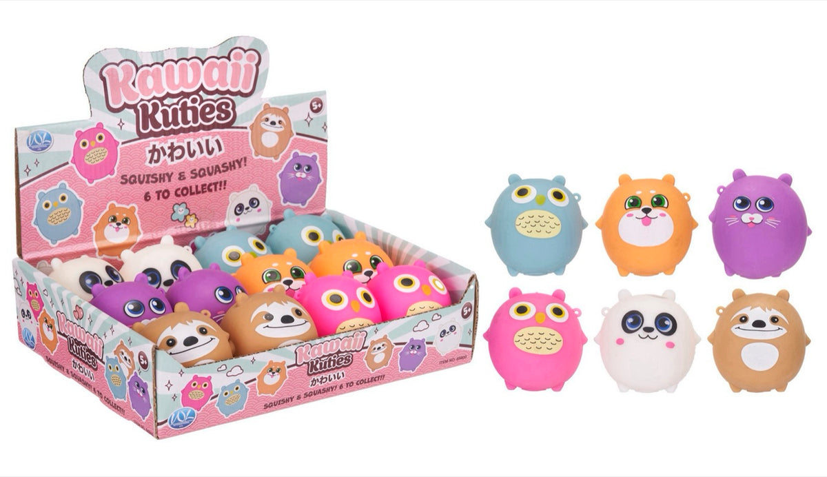 8.5cm Squeezy Kawaii Kutie 6asst (12pcs)