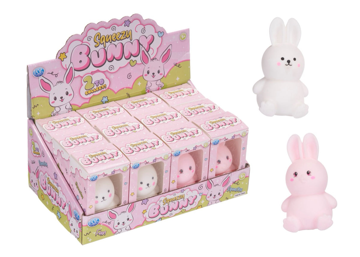 10cm Squeezy Bunny in Box 2asst (12pcs)