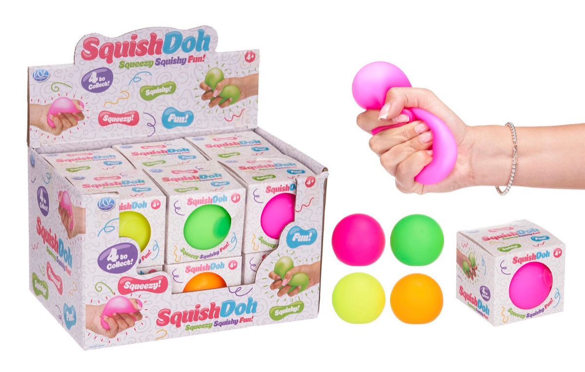66mm Large Neon Squishdoh Ball 4asst (12pcs)