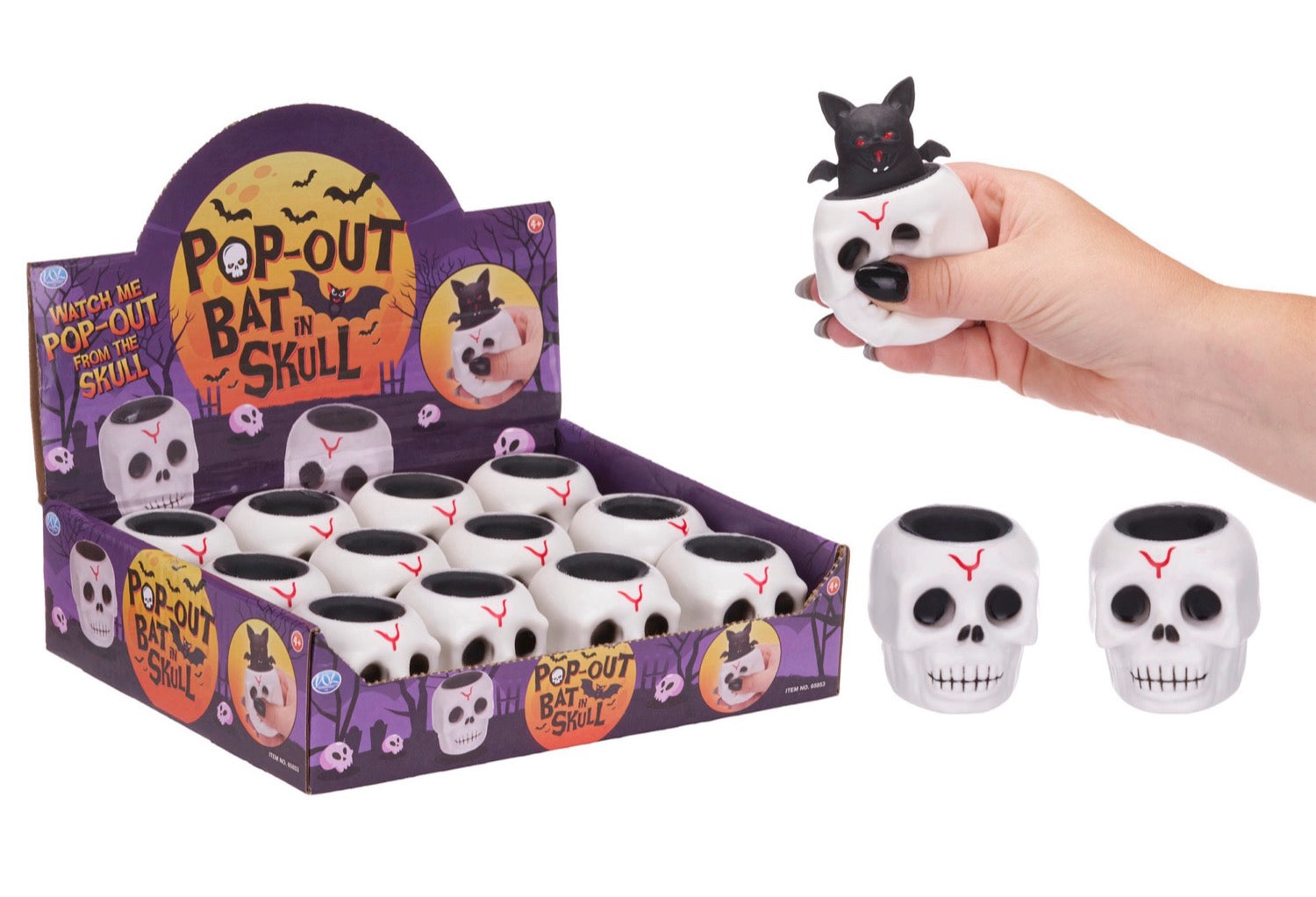 Pop Out Bat in Skull (12pcs)