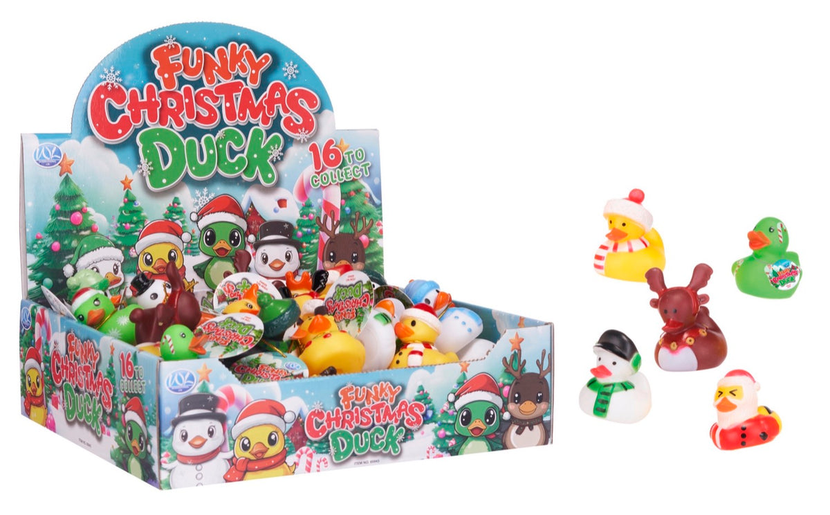 Funky Christmas Ducks 5cm 16asst (48pcs)