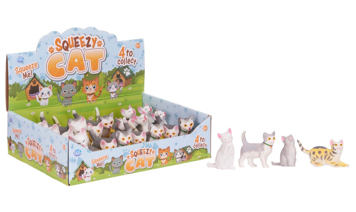 7cm Squeezy Cat 4asst (24pcs)