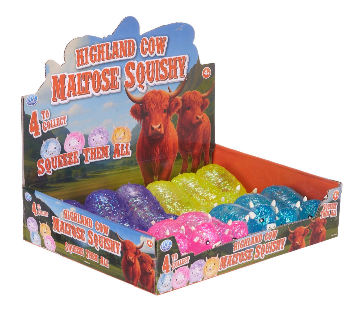 Maltose Highland Cows 9.5cm 4asst (12pcs)