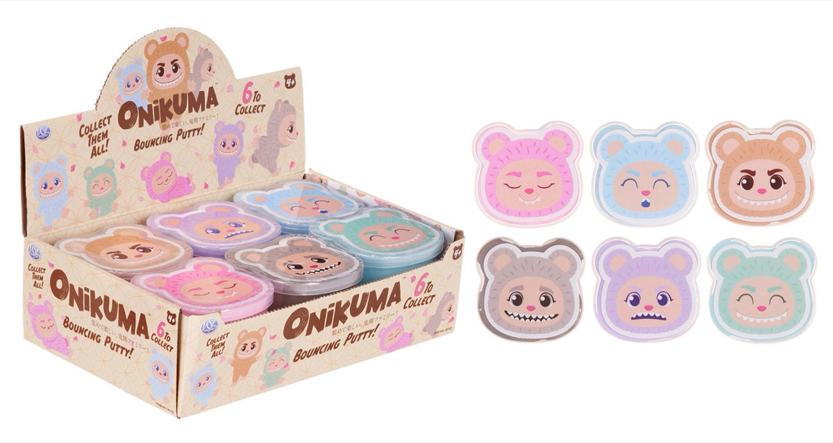 Onikuma Bouncing Putty Tubs 60g 6asst (12pcs)