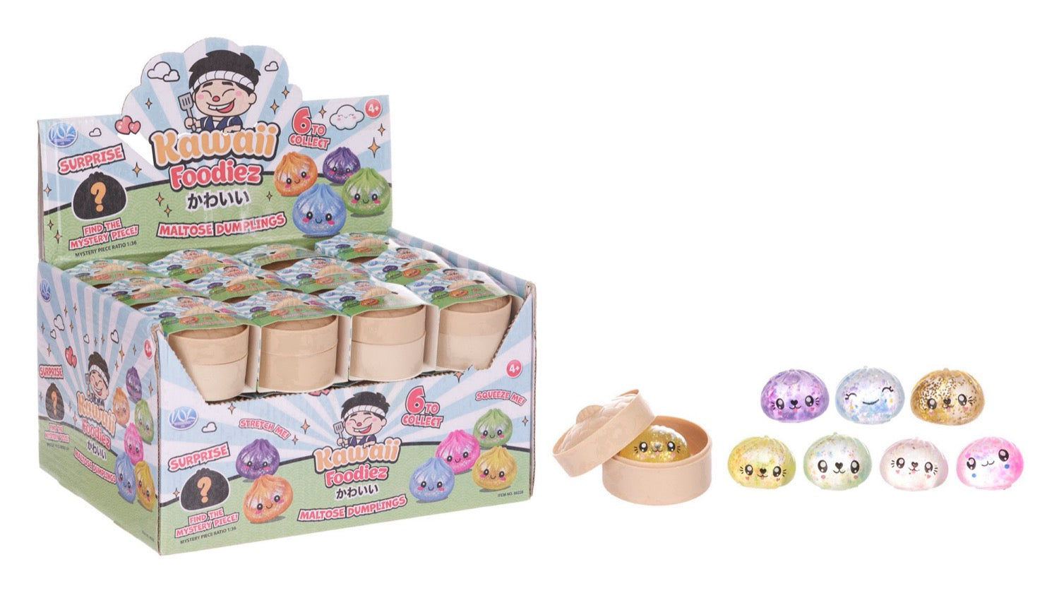 Kawaii Foodiez 3.5cm Maltose Dumpling 6 Asst (