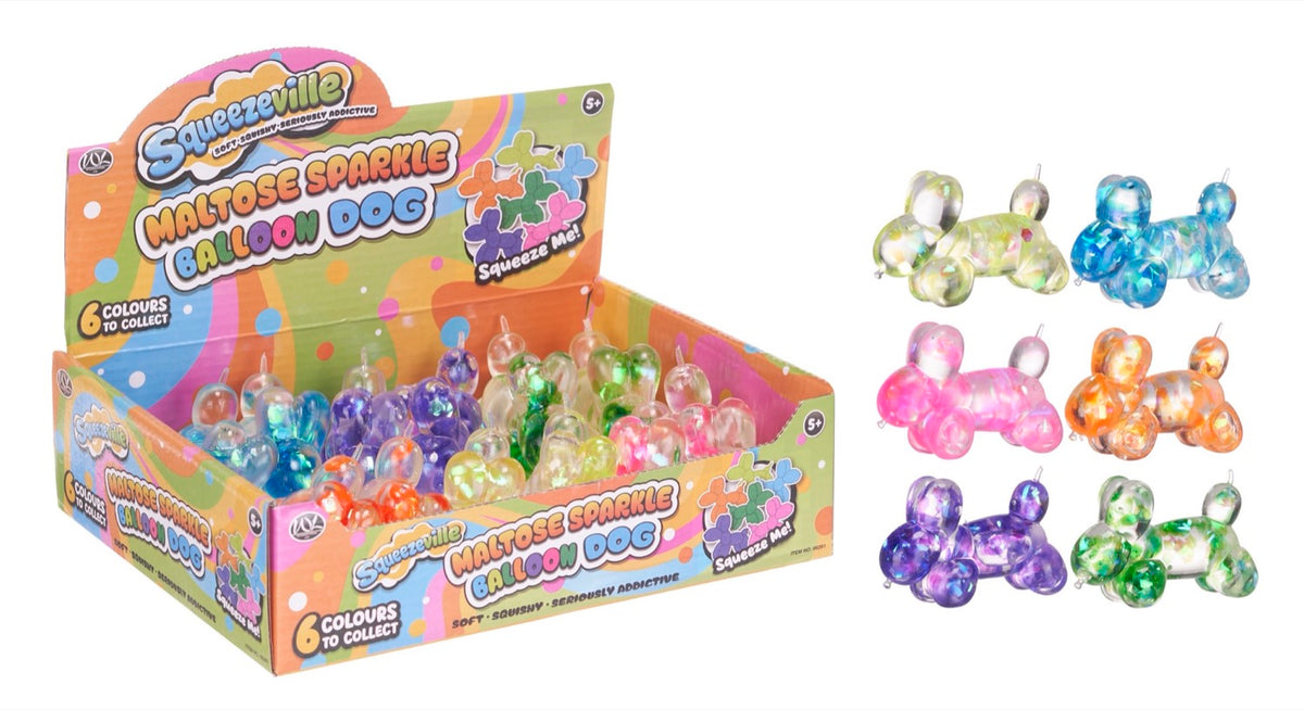 Maltose Sparkle Balloon Dog 6 asst (12pcs)