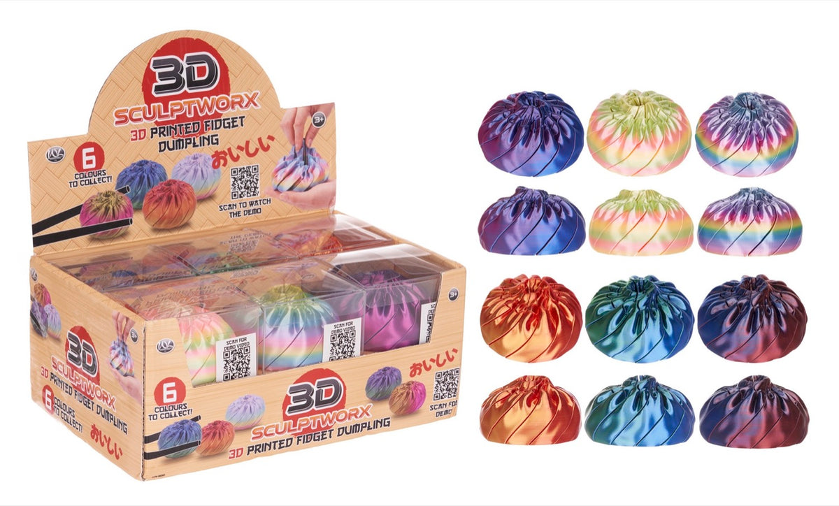 8cm PLA Fidget Dumpling 6asst (12pcs)