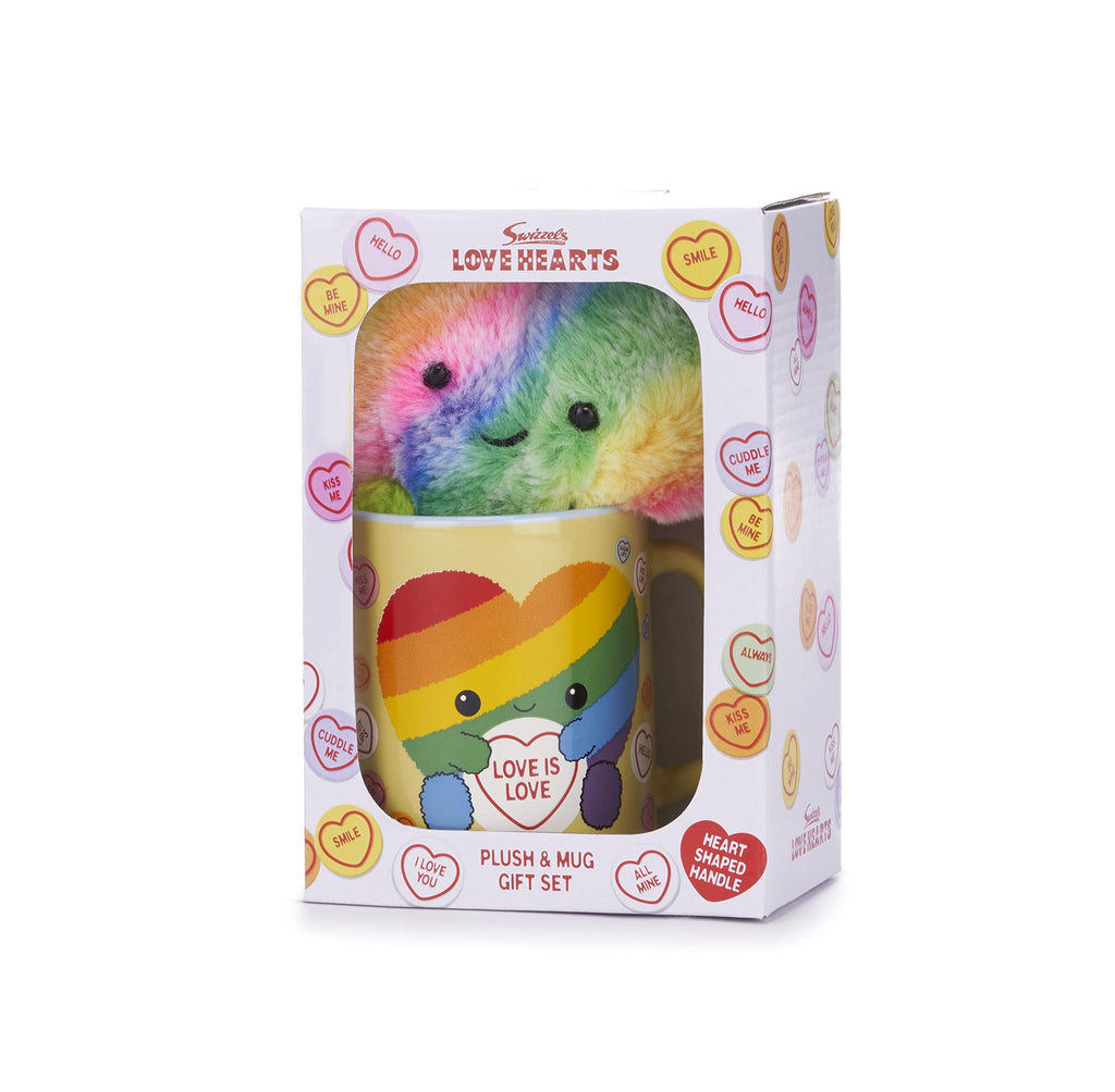 Swizzels Love Hearts Arty The Big Hearty 'Love is Love' 11OZ Mug & Plush Gift Set