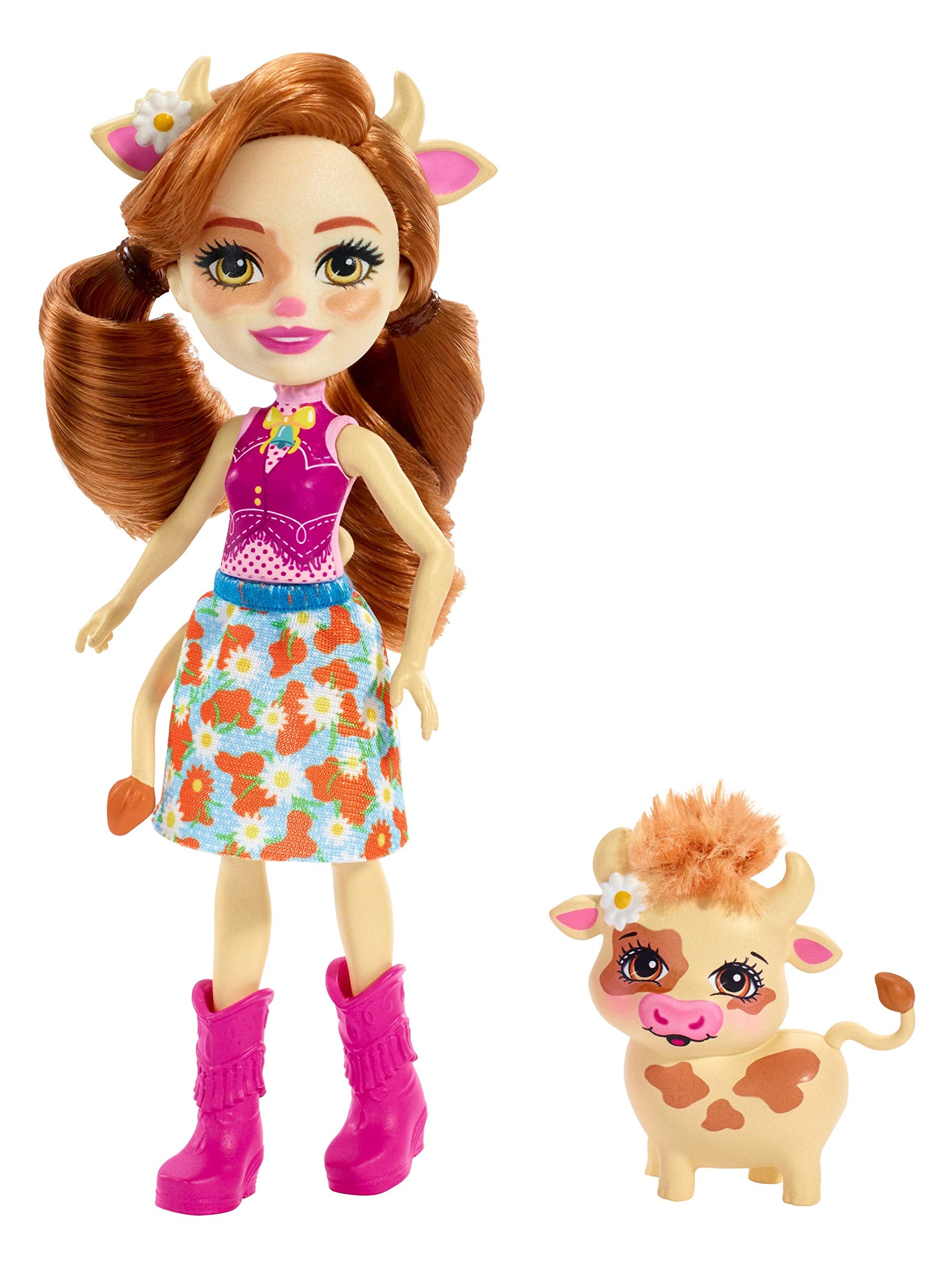 Enchantimals Doll Cailey Cow with friend 6 inch