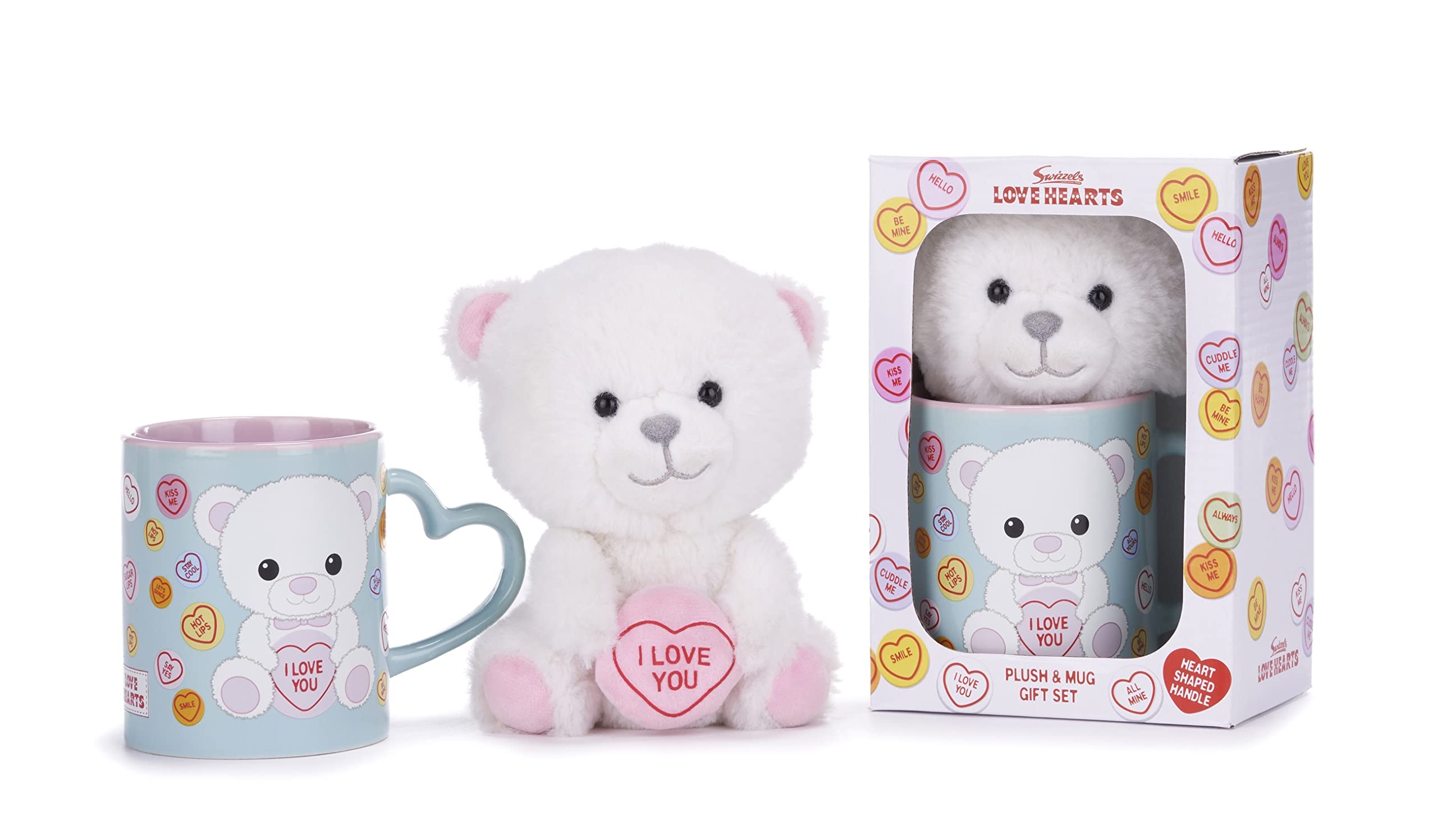 Swizzels Love Hearts Bronte 'I Love You' Bear 11OZ Mug & Plush Gift Set