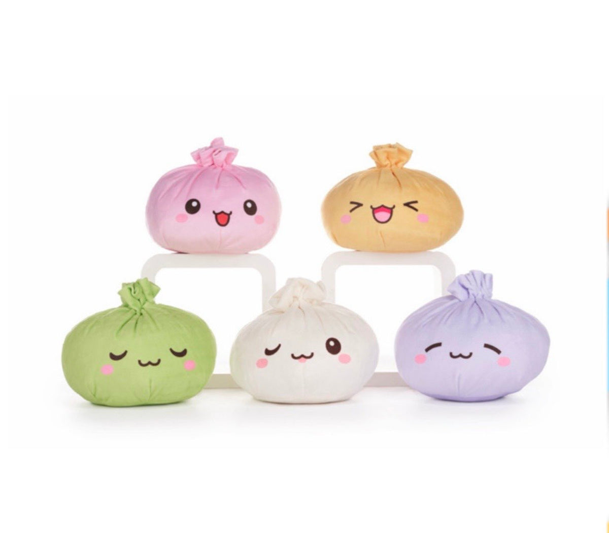 7inch Plush Dumpling Soft Toy Pastel 6asst (12pcs)