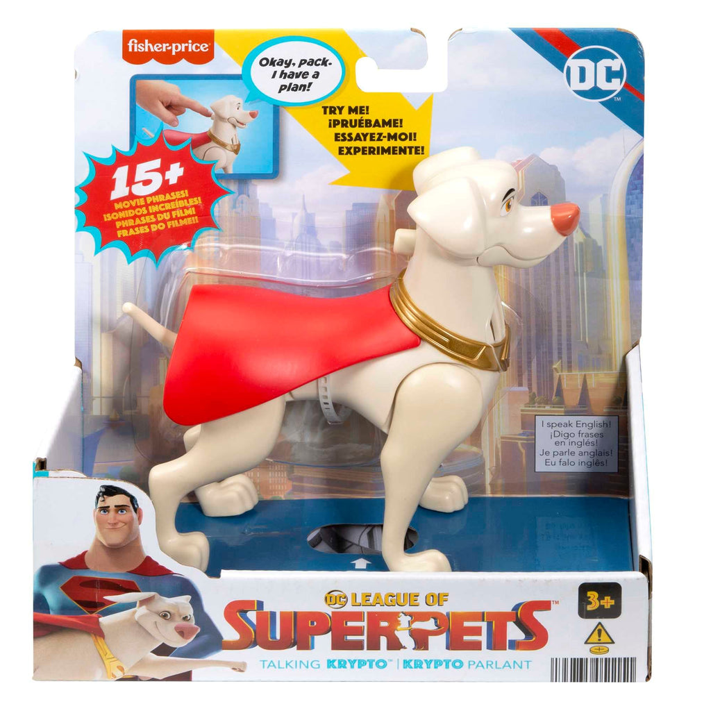 Fisher-Price Superpets Talking Krypto Toy Superman's Dog Action Figure with Sounds