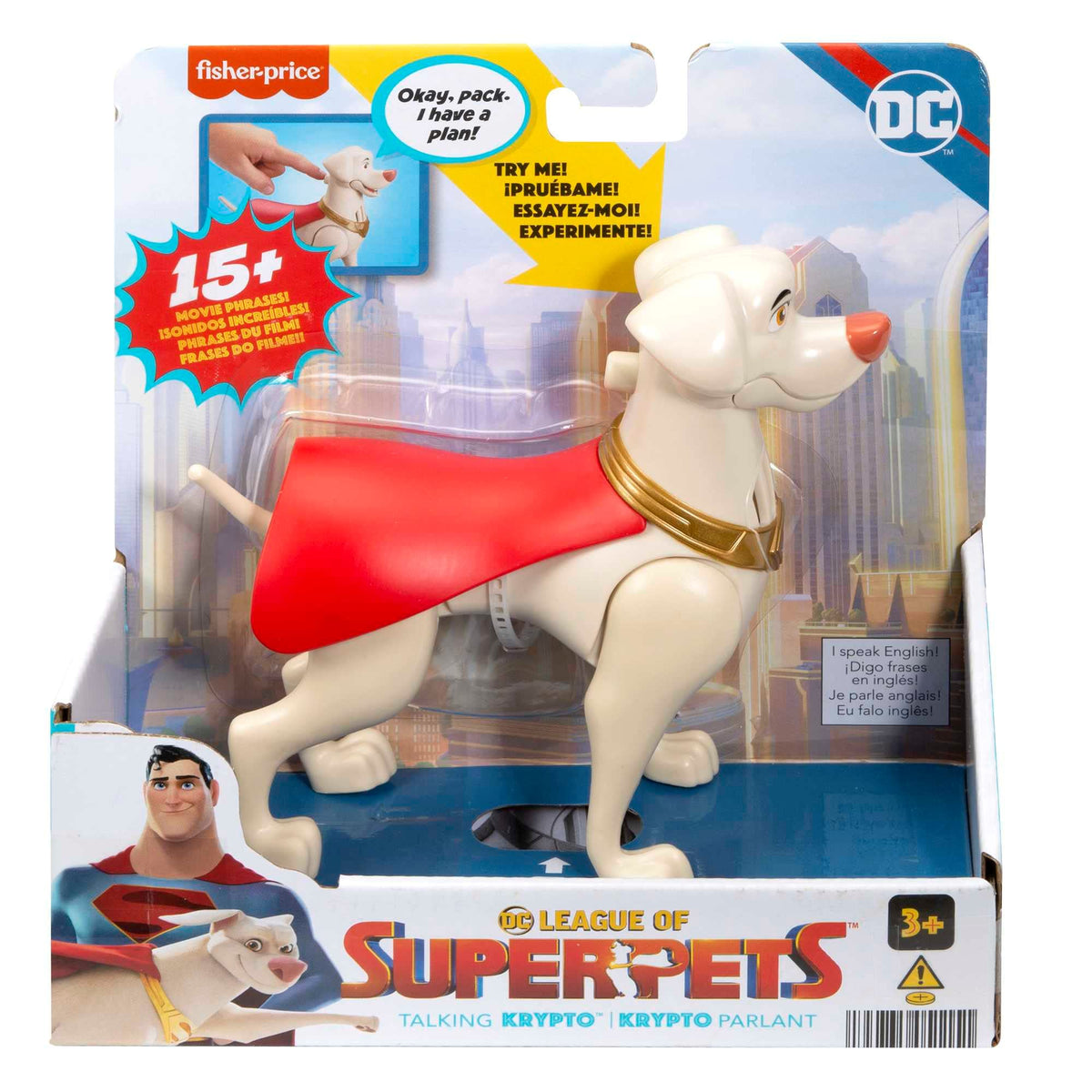 Fisher-Price Superpets Talking Krypto Toy Superman's Dog Action Figure with Sounds