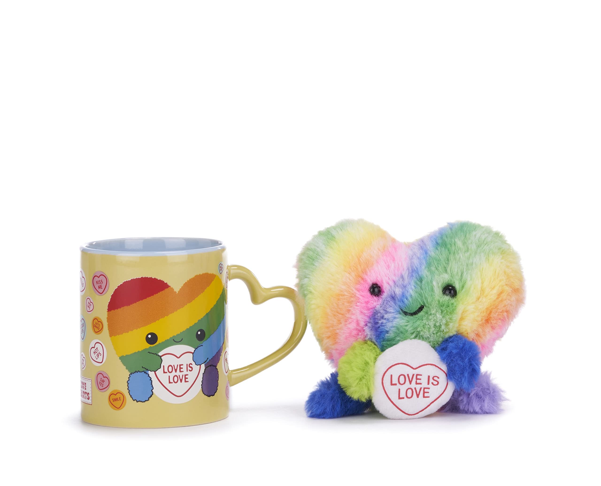 Swizzels Love Hearts Arty The Big Hearty 'Love is Love' 11OZ Mug & Plush Gift Set