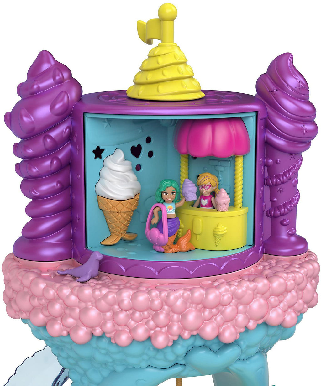 Polly Pocket Rainbow Mermaid Cove Ride Playset