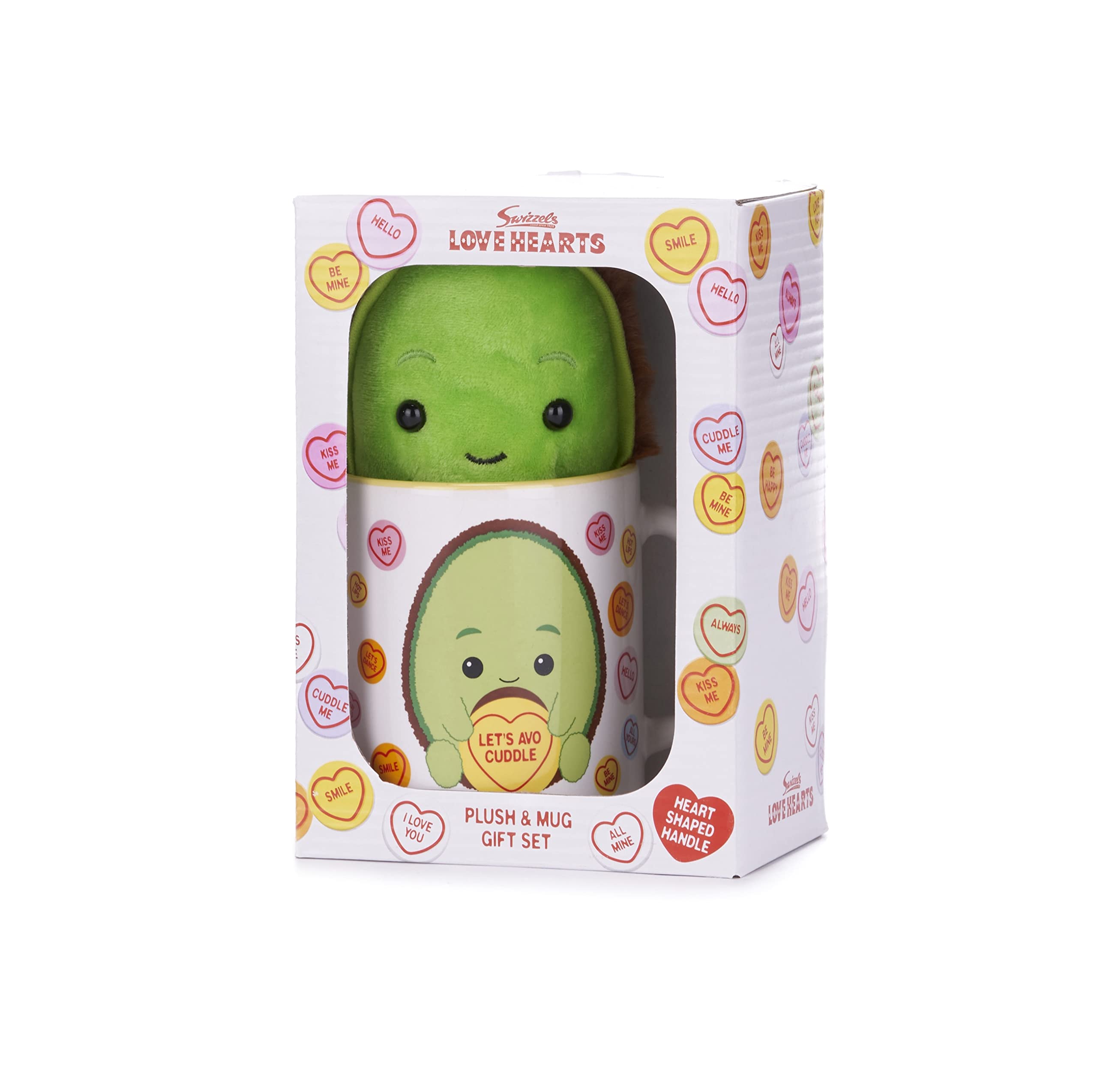 Swizzels Love Hearts Alan The Avocado 'Let's AVO Cuddle' 11OZ Mug & Plush Gift Set