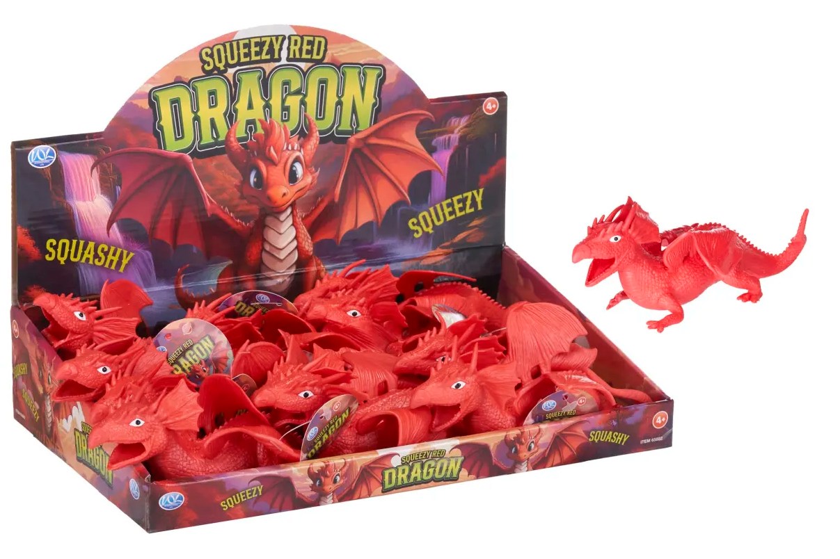Squeezy 18cm Red Dragons (12pc)