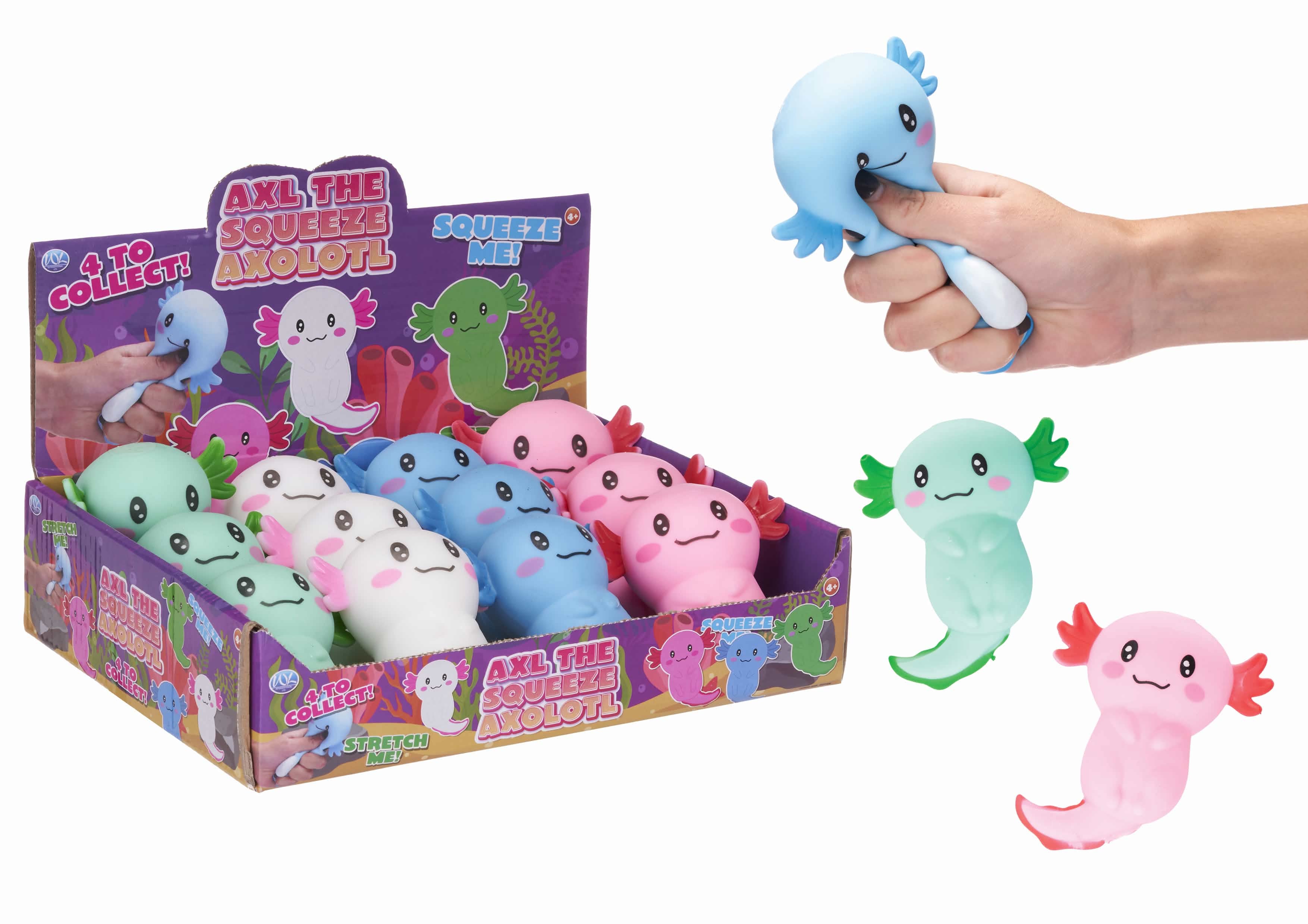 Axl the axolotl squeeze 13cm toy (12pc)