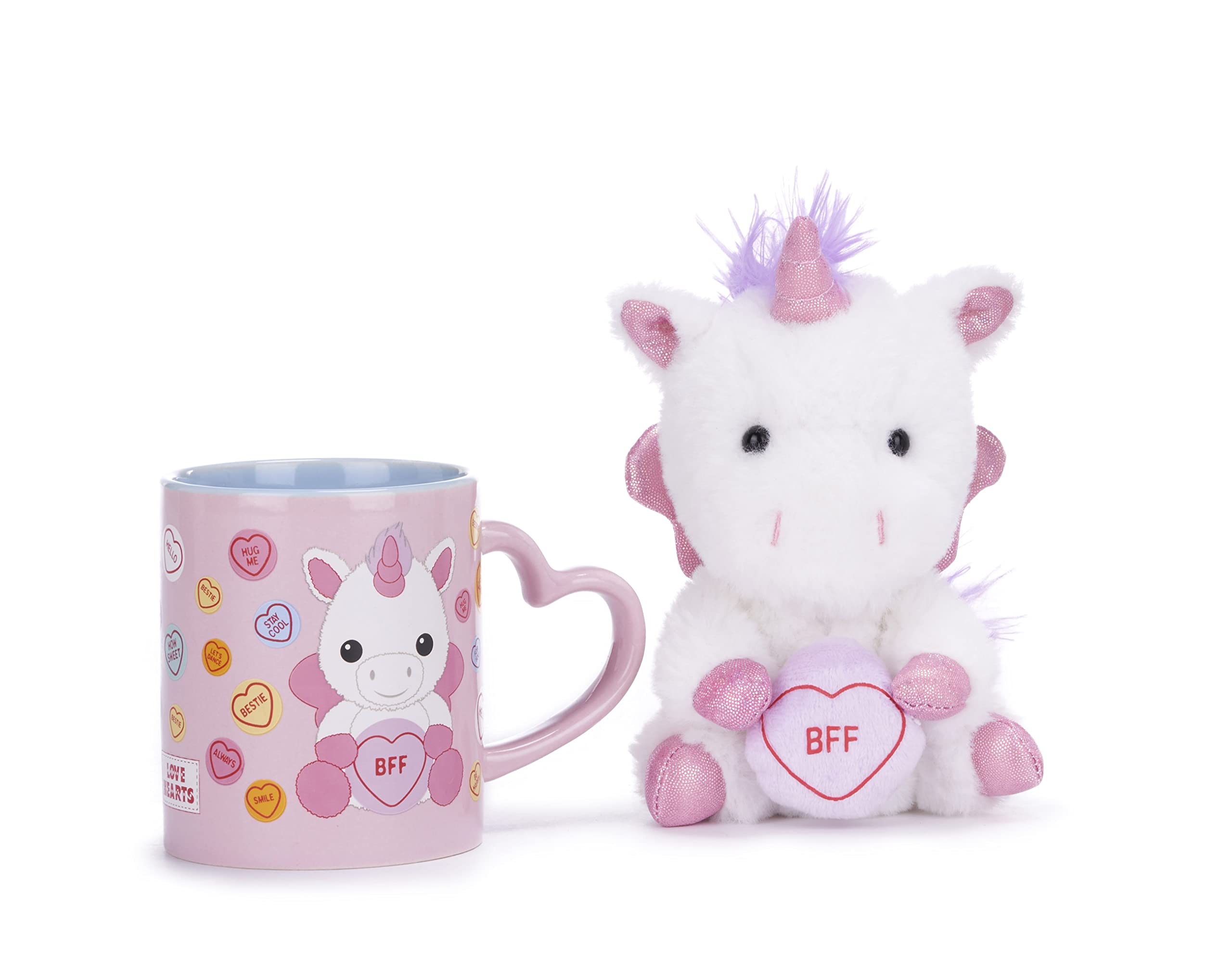 Swizzels Love Hearts Sparkles The Unicorn 'BFF' 11OZ Mug & Plush Gift Set