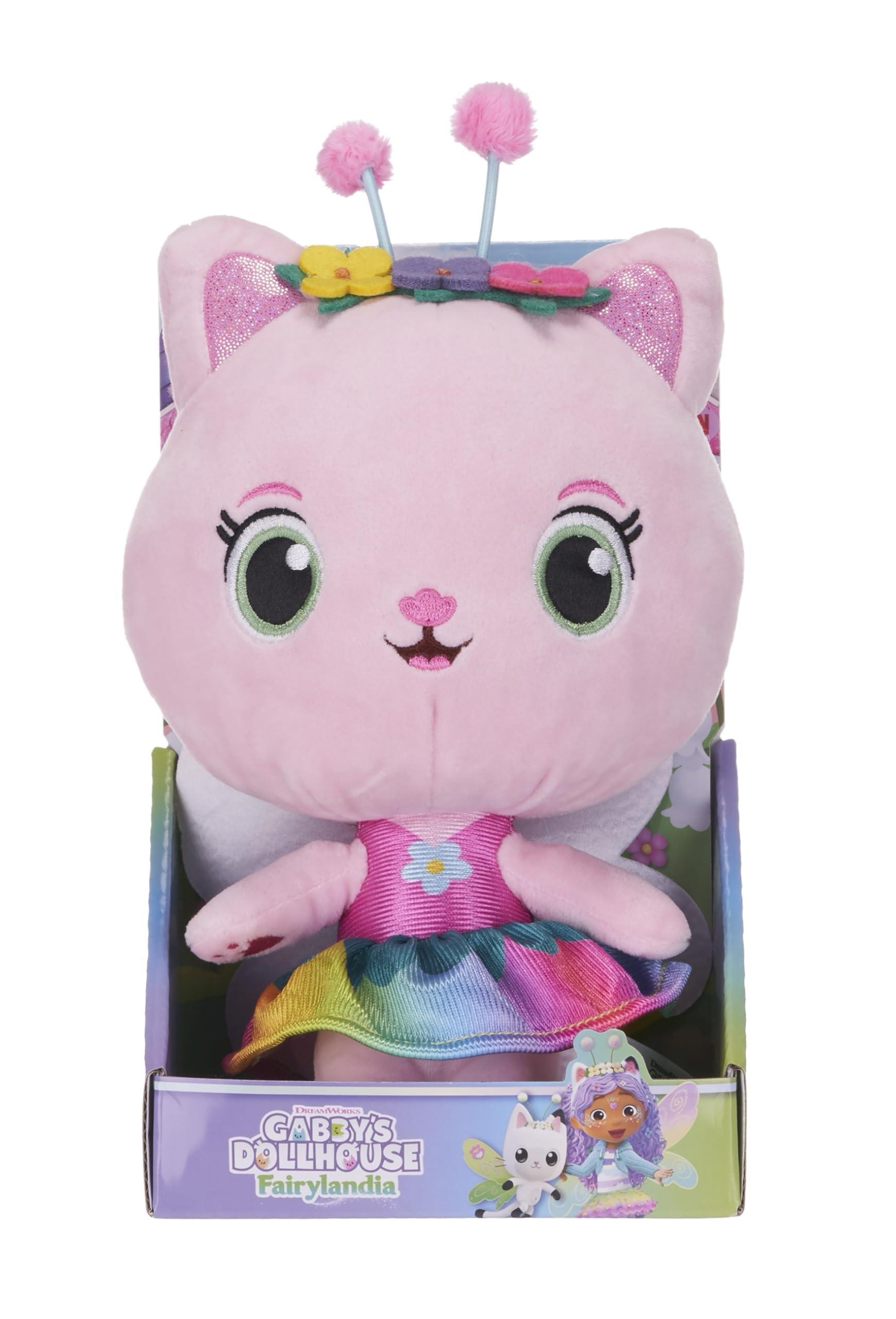 Gabby's Dollhouse 10" Fairylandia Rainbow Kitty Fairy Soft Toy