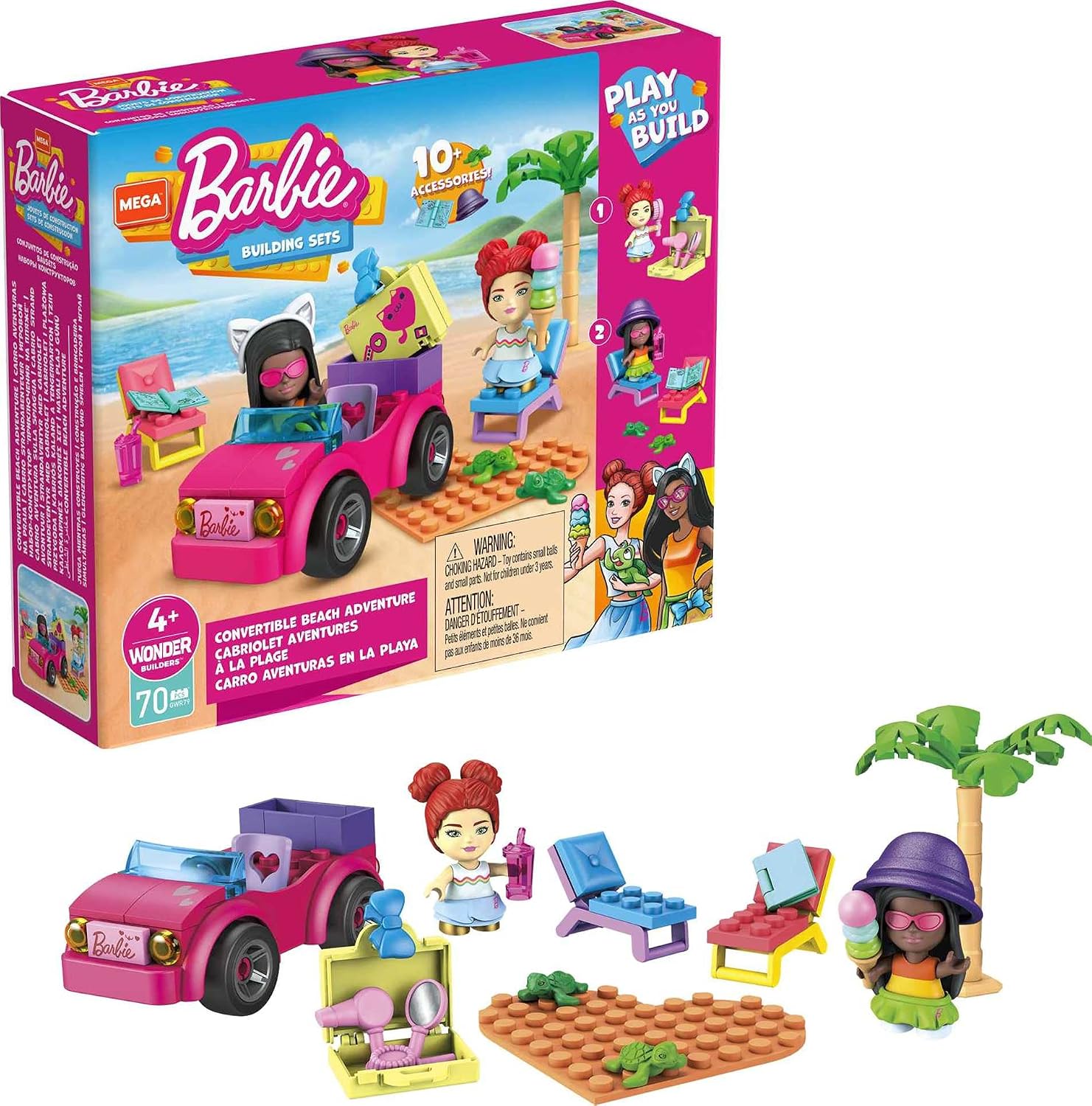 Barbie Convertible Beach Adventure (1pc)