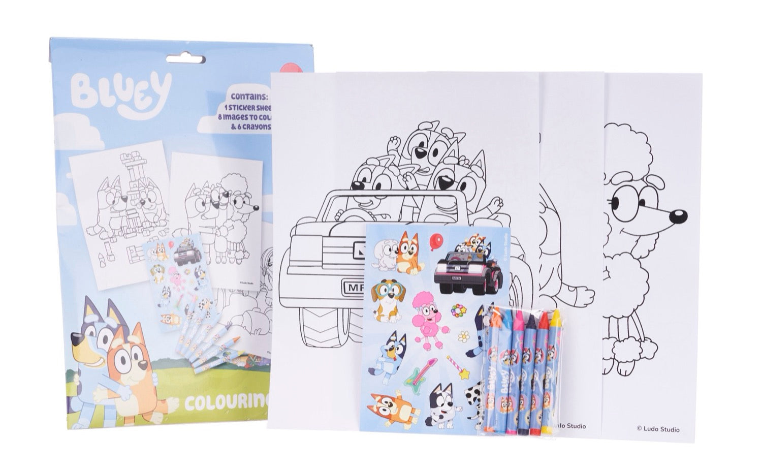 Bluey Colouring Pack (12pcs)