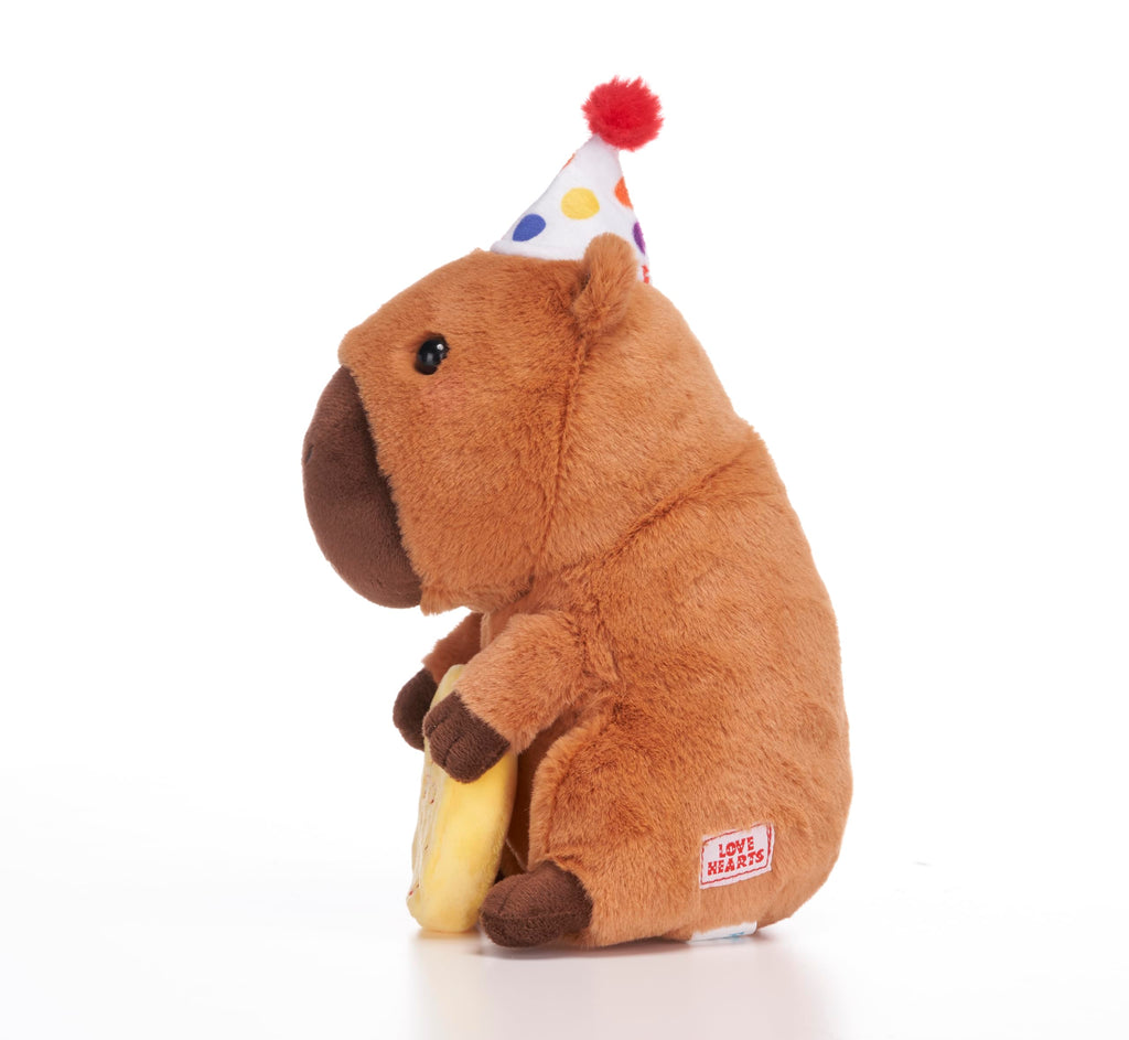 Swizzles Love Hearts 7" Capybara Birthday Soft Toy