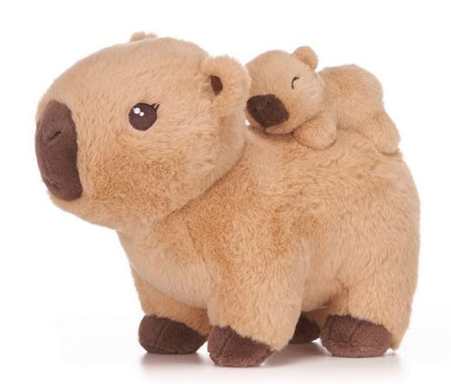 Capybara with Baby 10" soft toy (3pc)